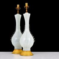 Pair of Murano Latticino Lamps, Manner of Dino Martens - Sold for $1,187 on 05-02-2020 (Lot 1).jpg